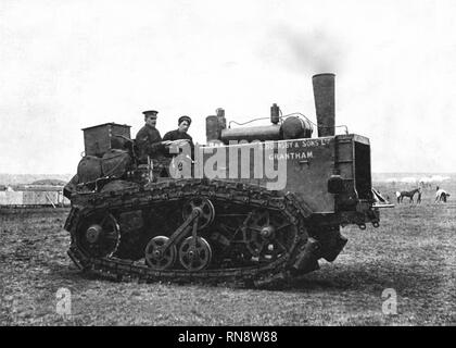 "La Chenille" ou la marche du moteur. Faites par R.Hornsby & Sons Ltd. Grantham présentant les chenilles breveté en 1904. Banque D'Images