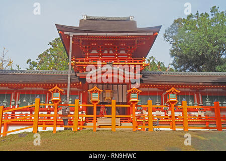 Grand sanctuaire Shinto Kasuga Taisha à Nara, au Japon. Banque D'Images