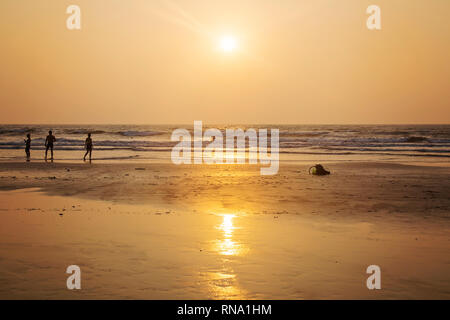 Dans Arambol Goa, Inde, le 6 février 2019 : Arambol beach view au coucher du soleil Banque D'Images