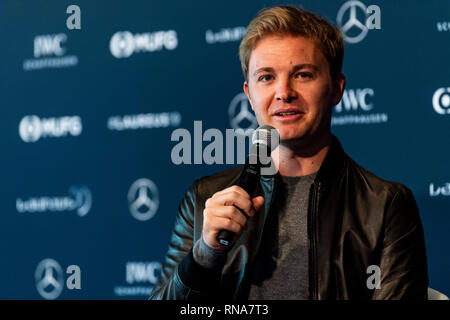 Monaco, Monaco. Feb 18, 2019. Nico Rosberg lors d'une conférence de presse. GES/Général/Sports Laureus World Sports Awards 2019, 18.02.2019 Sports : Laureus World Sports Awards 2019, le 18 février 2019 Credit : dpa/Alamy Live News Banque D'Images