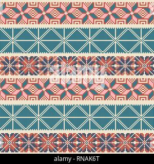 Seamless pattern design avec motif de broderie palestinienne traditionnelle Illustration de Vecteur