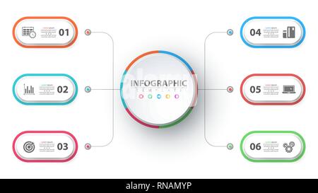 Infographie d'affaires. Modèle d'origami papier. Illustration de Vecteur