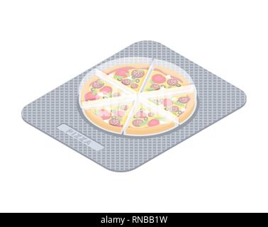 Pizza de comprimés en pack. Restauration rapide des vitamines. Boîte de comprimés. Fast-food de médicament. Les médicaments Illustration de Vecteur
