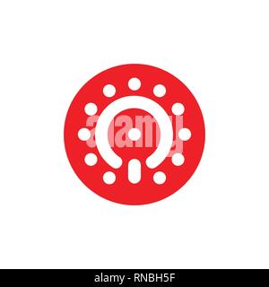 Bouton Power points cercle design vector logo Illustration de Vecteur