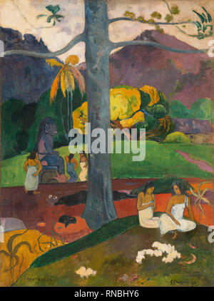 Paul Gauguin (Paris, 1848-Atuona, Îles Marquises, 1903). Mata Mua (dans l'ancien temps) (1892). Huile sur toile. 91 x 69 cm. Musée : Musée national Musée Thyssen-Bornemisza, Madrid. Banque D'Images