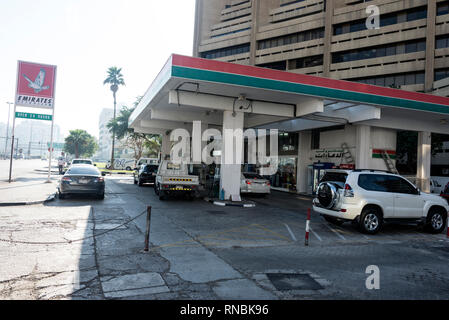 Un Unis station-service de Dubaï aux Émirats arabes unis (EAU), Banque D'Images