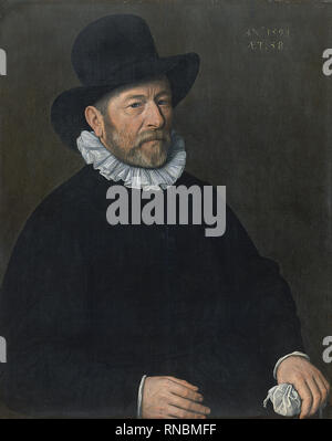 Cornelis Ketel (gouda, 1548 - Amsterdam, 1616). Portrait d'un homme âgé de cinquante-huit (1594). Huile sur panneau. 83,2 x 65,8 cm. Musée : Musée national Musée Thyssen-Bornemisza, Madrid. Banque D'Images