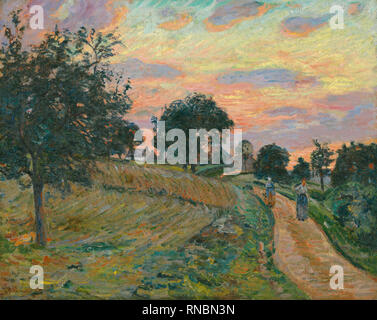 Armand Guillaumin (Paris, 1841-1927). La route de Damiette (1885). Huile sur toile. 65 x 81 cm. Musée : Musée national Musée Thyssen-Bornemisza, Madrid. Banque D'Images