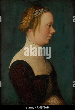 Hans Holbein l'aîné (Augsbourg ( ?), 1460/65 - Augsburg, 1534). Portrait d'une femme (ca. 1518 - 1520). Huile sur panneau. 23,6 x 17 cm. Musée : Musée national Musée Thyssen-Bornemisza, Madrid. Auteur : Hans Holbein, l'Aîné. Holbein, Hans, le plus jeune. Banque D'Images