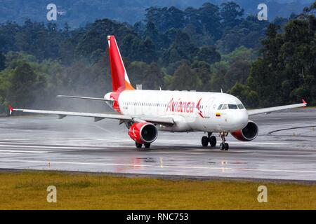 Medellin, Colombie - Le 26 janvier 2019 Airbus A320 : Avianca avion à l'aéroport de Medellin (MDE) en Colombie. Dans le monde d'utilisation | Banque D'Images