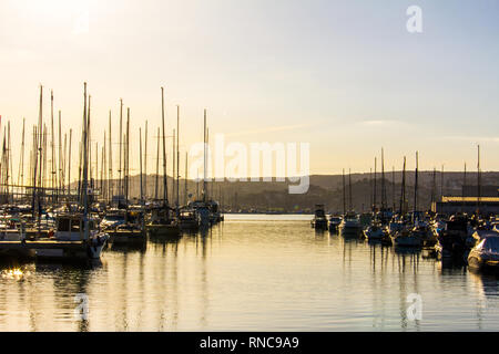 Vue panoramique du port de plaisance de Dénia Banque D'Images