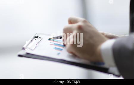 Close up.businessman doing business concept de l'analyse du marché. Banque D'Images
