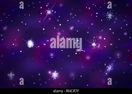 Vaste espace profond fond avec les étoiles et les constellations lumineuses Illustration de Vecteur