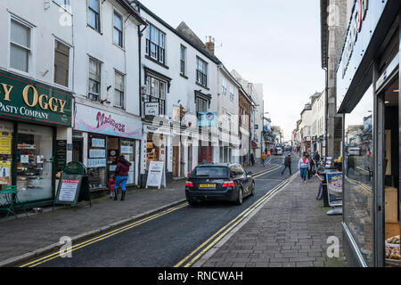 Fore Street à Bodmin à Cornwall. Banque D'Images