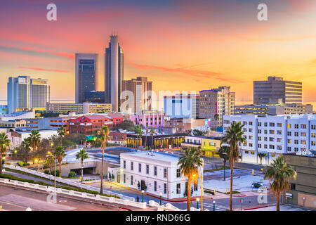 Corpus Christi, Texas, États-Unis Skyline at Dusk. Banque D'Images