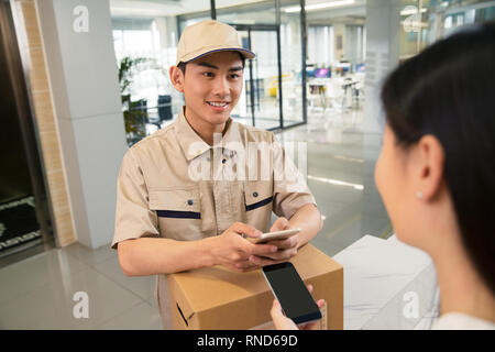 La réception pour envoyer et recevoir du courrier Banque D'Images