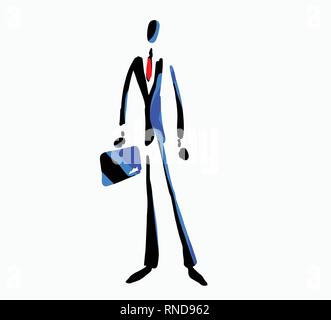 Vector illustration d'un certain bussinessman Illustration de Vecteur