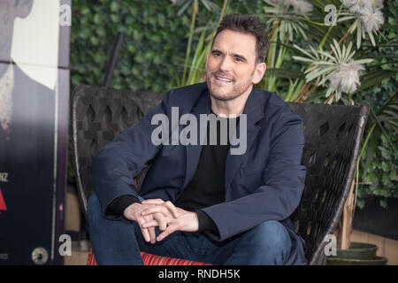 Rome, Italie. Feb 18, 2019. Photocall avec l'acteur américain Matt Dillon à Rome pour présenter le film 'La maison que Jack construit' par Lars Von Trier Crédit : Matteo Nardone/Pacific Press/Alamy Live News Banque D'Images