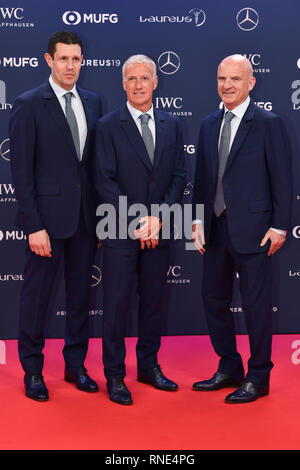 Monaco, Monaco. 16Th Jun 2019. L'équipe de l'entraîneur de l'équipe nationale de France. De gauche à droite Didier Deschamps, Franck Raviot Stephanon, Guy. GES/Général/Sports Laureus World Sports Awards 2019, 18.02.2019 Sports : Laureus World Sports Awards 2019, le 18 février 2019 | Conditions de crédit dans le monde entier : dpa photo alliance/Alamy Live News Crédit : afp photo alliance/Alamy Live News Banque D'Images