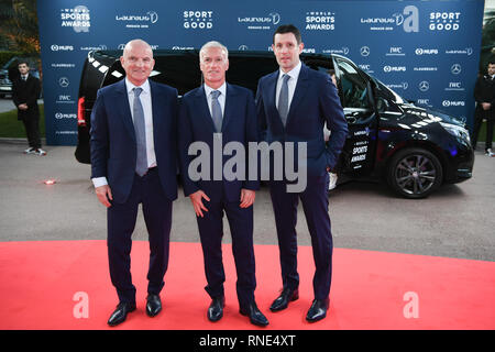 Monaco, Monaco. 16Th Jun 2019. L'équipe de l'entraîneur de l'équipe nationale de France. De gauche à droite Didier Deschamps, Franck Raviot Stephanon, Guy. GES/Général/Sports Laureus World Sports Awards 2019, 18.02.2019 Sports : Laureus World Sports Awards 2019, le 18 février 2019 | Conditions de crédit dans le monde entier : dpa photo alliance/Alamy Live News Crédit : afp photo alliance/Alamy Live News Banque D'Images