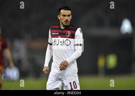 Rome, Italie. Feb 18, 2019. Nicola Sansone de Bologne au cours de la Serie une correspondance entre les Roms et Bologne au Stadio Olimpico, Rome, Italie le 18 février 2019. Credit : Giuseppe Maffia/Alamy Live News Banque D'Images