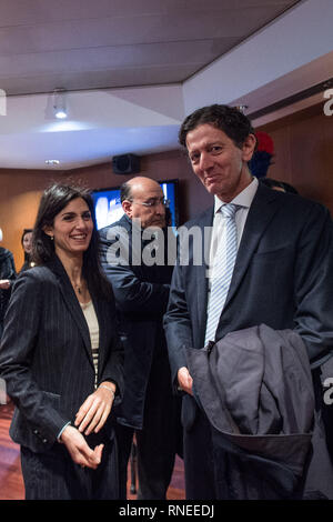 Foto Valerio Portelli/LaPresse 19-02-2019 Roma, Italia Maligna arte di inaugurazione dell'Anno Giudiziario del TRE Politica Nella Foto : Virginia Raggi, Stefano Castiglione Photo Valerio Portelli/LaPresse 19 février 2019 Rome, Italie la cérémonie d'ouverture de l'année judiciaire de goudron de la politique dans le pic : Virginia Raggi, Stefano Castiglione Banque D'Images