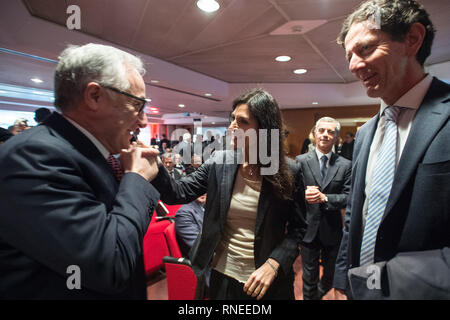 Foto Valerio Portelli/LaPresse 19-02-2019 Roma, Italia Maligna arte di inaugurazione dell'Anno Giudiziario del TRE Politica Nella Foto : Filippo Patroni dirige Griffi, Virginie Raggi, Stefano Castiglione Photo Valerio Portelli/LaPresse 19 février 2019 Rome, Italie la cérémonie d'ouverture de l'année judiciaire de goudron de la politique à la pic : Filippo Patroni dirige Griffi, Virginie Raggi, Stefano Castiglione Banque D'Images