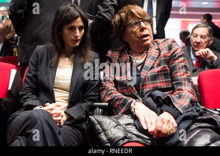 Foto Valerio Portelli/LaPresse 19-02-2019 Roma, Italia Maligna arte di inaugurazione dell'Anno Giudiziario del TRE Politica Nella Foto : Virginia Raggi, Paola Basilone Valerio Photo Portelli/LaPresse 19 février 2019 Rome, Italie la cérémonie d'ouverture de l'année judiciaire de goudron de la politique dans le pic : Virginia Raggi, Paola Basilone Banque D'Images