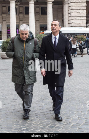 Milan, Italie . Feb 19, 2019. Foto Valerio Portelli/LaPresse 19-02-2019 Roma, Italia Incontro sulla Chigi candidatura di Milano e Cortina alle Olimpiadi invernali del 2026 Politica Nella Foto : Giuseppe Sala Photo Valerio Portelli/LaPresse 19 février 2019 Rome, Italie Chigi réunion sur la candidature de Milan et Cortina, aux Jeux Olympiques d'hiver de 2026 la politique dans la pic : Giuseppe Sala Crédit : LaPresse/Alamy Live News Banque D'Images