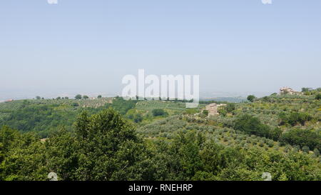 Vue sur la campagne de l'Ombrie, Italie Banque D'Images