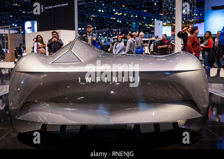 Chicago, Illinois, USA - 10 Février 2019 : Prototype Infiniti 10 sur l'affichage à l'auto de Chicago 2019. Banque D'Images