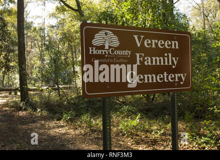 Vereen Memorial Gardens historique Little River, en Caroline du Sud, USA. Banque D'Images