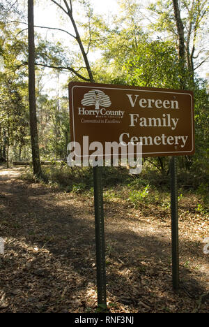 Vereen Memorial Gardens historique Little River, en Caroline du Sud, USA. Banque D'Images