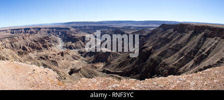 Belle vue sur Fishriver canyon en Namibie Banque D'Images