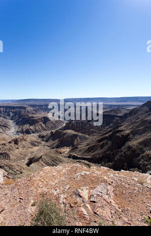 Belle vue sur Fishriver canyon en Namibie Banque D'Images