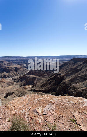 Belle vue sur Fishriver canyon en Namibie Banque D'Images