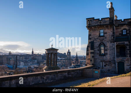 Voir l'Observatoire de maison à Calton Hill. Édimbourg. L'Ecosse Banque D'Images