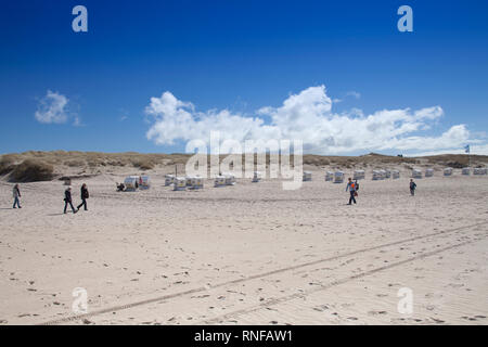 Plage de sable fin à l'Hoernumer Odde, Hoernum, Sylt, Frise du Nord, Schleswig-Holstein, Allemagne, Europe Banque D'Images