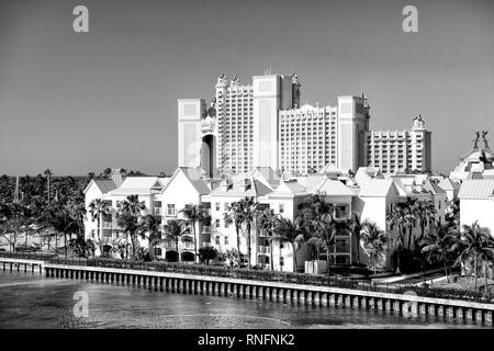 NASSAU, Bahamas - mars 9. 2016 : l'Atlantis Paradise Island Resort, situé dans les Bahamas . Le coût de 800 millions de dollars resort apportent à la vie le mythe et légende de la cité perdue d'Atlantis. Banque D'Images