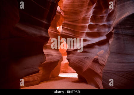 Au cours des canyons Antelope célèbres règles de tribu Navajo , Arizona, USA Banque D'Images