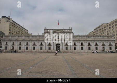 Palacio de la Moneda, le palais présidentiel, Santiago, Chili Banque D'Images