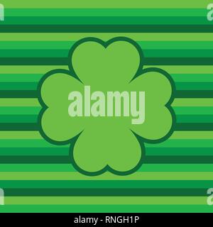 Modèle transparent vert avec les trèfles, shamrock part pour le jour de la Saint Patrick. Maison de vacances avec des symboles de papier peint Illustration de Vecteur