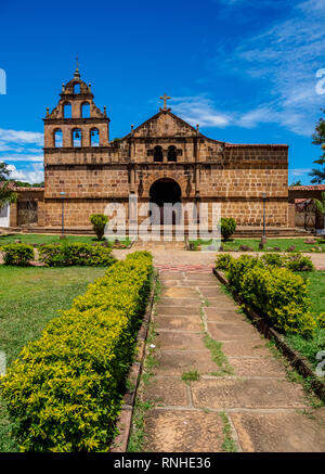 L'église de Santa Lucia, Guane, département de Santander, en Colombie Banque D'Images