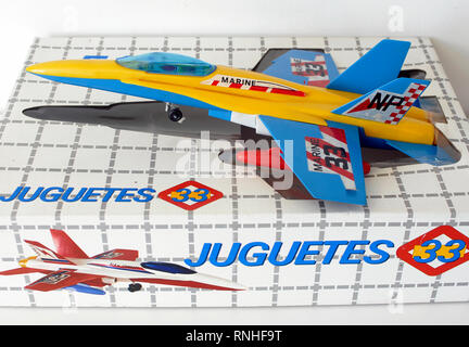 Vintage toy avion de chasse chasse F-18, des jouets 33. La friction. Banque D'Images