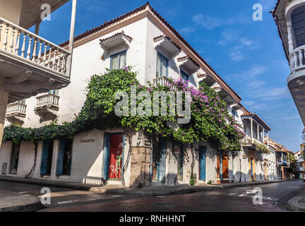 La Calle de las Damas, Cartagena de Indias, Colombie. Banque D'Images