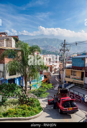 Comuna 13, Medellin, Département d'Antioquia, Colombie Banque D'Images