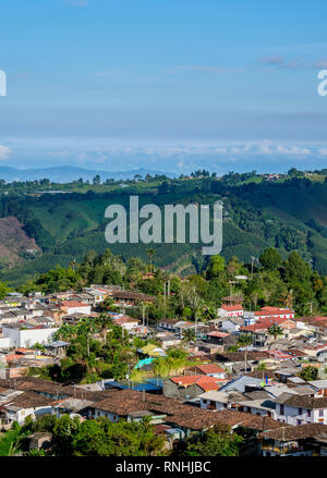 Salento, elevated view, Quindio Département, Colombie Banque D'Images