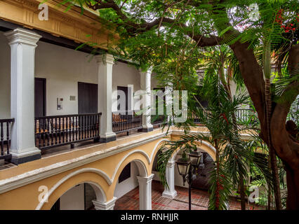 Centre culturel de l'Université de Magdalena, ancien cloître San Juan Nepomuceno, Santa Marta, Colombie, département de Magdalena Banque D'Images