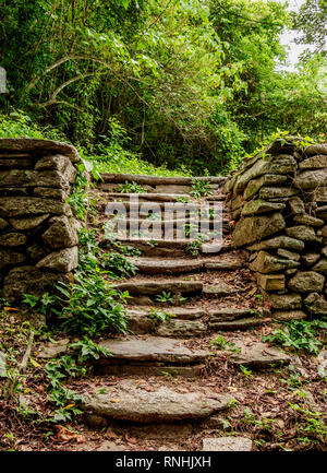 Pueblito Chairama, Parc Naturel National Tayrona, département de Magdalena, Caraïbes, Colombie Banque D'Images