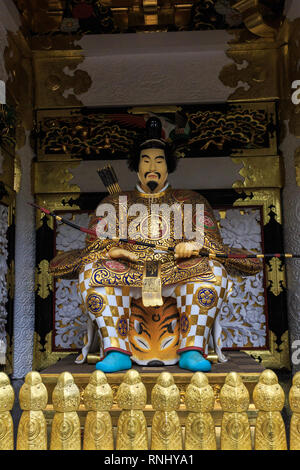 Nikko, JAPON - 15 octobre 2018 : Statue de Shogun Ieyasu au temple Toshogu à Nikko, Japon. Banque D'Images